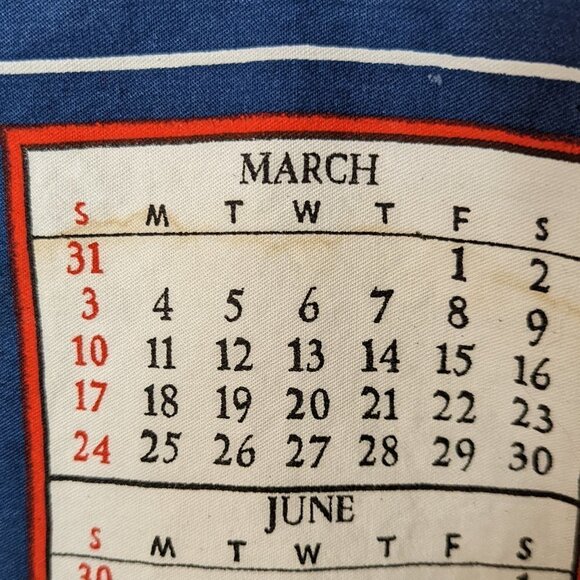 Vintage Australian Sydney Opera House Linen Fabric Calendar 1974 - Picture 5 of 7